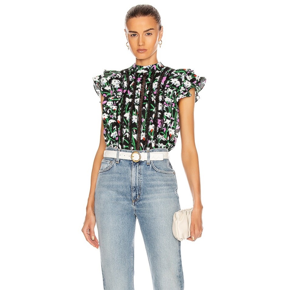 VERONICA BEARD Ruffle Sol Top